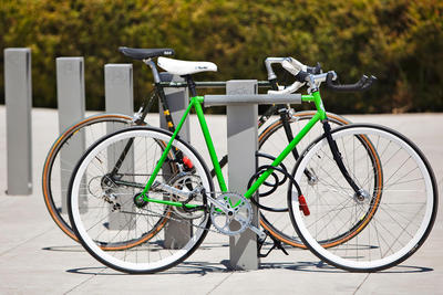 自行车停放架卡位式自行车架户外公共场所自行车摆放架锁车柱3